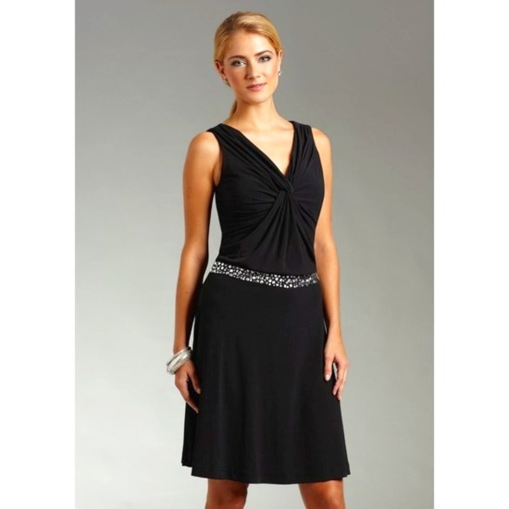 110 West Stone Waist Drape Dress Size 14